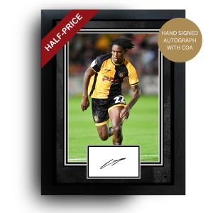 OFFICIAL HABEEB OGUNNEYE SIGNED NEWPORT COUNTY PHOTO | HALF PRICE
