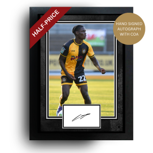 OFFICIAL HABEEB OGUNNEYE SIGNED NEWPORT COUNTY PHOTO | HALF PRICE