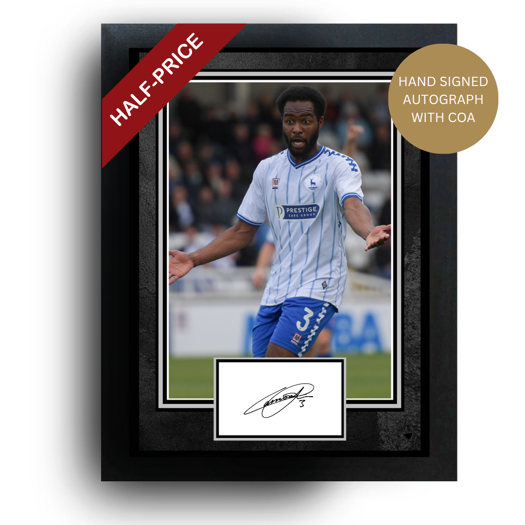 OFFICIAL CAMERON JOHN SIGNED HARTLEPOOL UNITED PHOTO