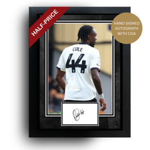 OFFICIAL DEVANTE COLE SIGNED PORT VALE PHOTO | HALF PRICE