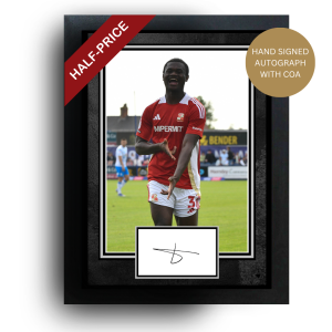 OFFICIAL FILOZOFE MABETE SIGNED SWINDON TOWN PHOTO | HALF PRICE