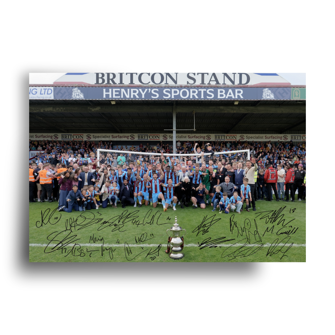SCUNTHORPE UNITED 2024/25 PROMOTION AUTOGRAPH PRINT