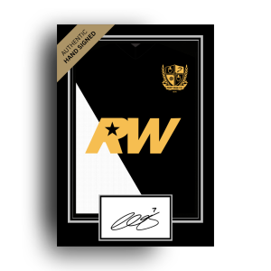 OFFICIAL GEORGE BYERS SIGNED PORT VALE HOME SHIRT PHOTO