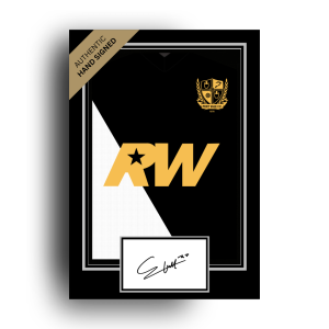 OFFICIAL GEORGE HALL SIGNED PORT VALE HOME SHIRT PHOTO