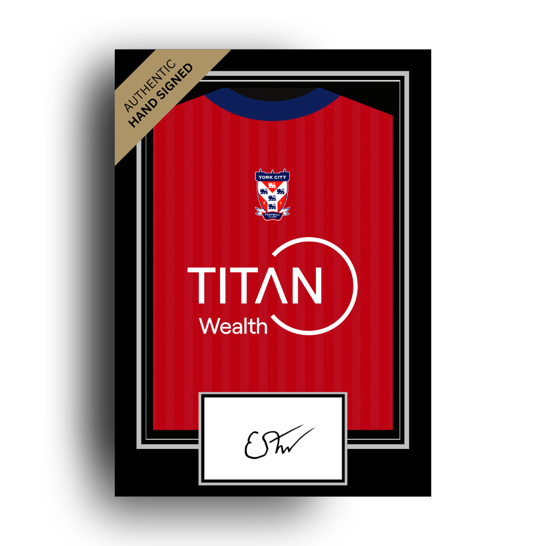 OFFICIAL ETHAN STIVER SIGNED CHELTENHAM HOME SHIRT PHOTO
