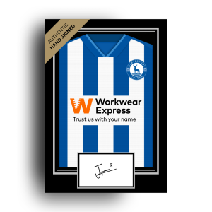 OFFICIAL JAMIE MILEY SIGNED HARTLEPOOL HOME SHIRT PHOTO