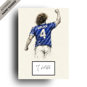 Terry Hurlock Hand-Signed Line Art | Perfect Gift for a Millwall Fan