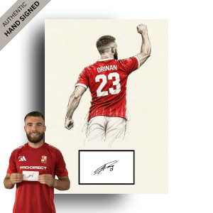 Aaron Drinan Hand-Signed Line Art | Perfect Gift for a Swindon Fan