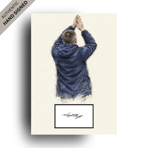 Nigel Clough Hand-Signed Line Art | Perfect Gift for a Mansfield Town Fan
