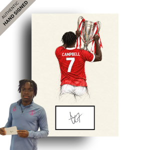 Tyreece Campbell Hand-Signed Line Art | Perfect Gift for a Charlton Fan