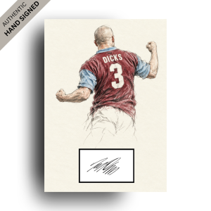 Julian Dicks Hand-Signed Line Art | Perfect Gift for a West Ham Fan