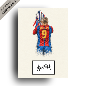 Kevin Phillips Hand-Signed Line Art | Perfect Gift for a Crystal Palace Fan