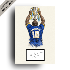 Adebayo Akinfenwa Hand-Signed Line Art | Perfect Gift for a Wimbledon Fan