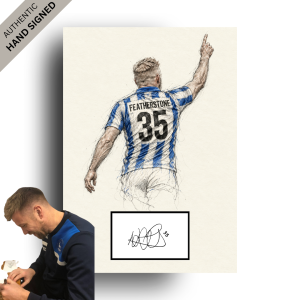 Nicky Featherstone Hand-Signed Line Art | Perfect Gift for a Hartlepool Fan