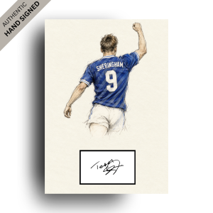 Teddy Sheringham Hand-Signed Line Art | Perfect Gift for a Millwall Fan