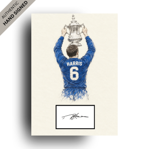 Ron Harris Hand-Signed Line Art | Perfect Gift for a Chelsea Fan