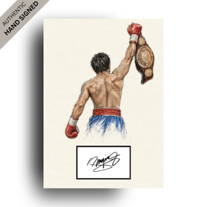 Manny Pacquiao Hand-Signed Line Art | Perfect Gift for a Boxing Fan