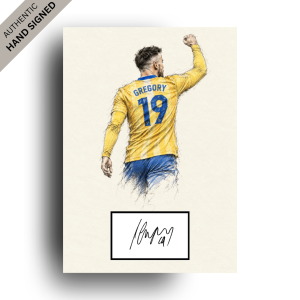 Lee Gregory Hand-Signed Line Art | Perfect Gift for a Mansfield Town Fan