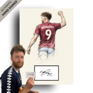 Danny Whitehall Hand-Signed Line Art | Perfect Gift for a Scunthorpe Fan