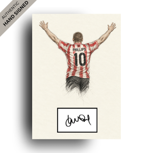 Kevin Phillips Hand-Signed Line Art | Perfect Gift for a Sunderland Fan