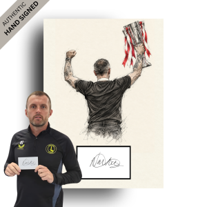 Nathan Jones Hand-Signed Line Art | Perfect Gift for a Charlton Fan