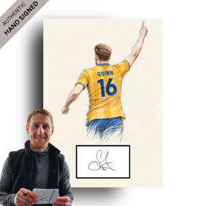 Stephen Quinn Hand-Signed Line Art | Perfect Gift for a Mansfield Town Fan