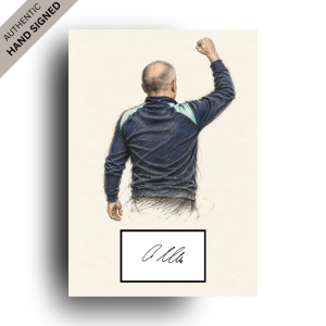 Alex Neil Hand-Signed Line Art | Perfect Gift for a Millwall Fan